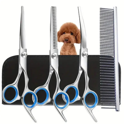 Pet Safe Stainless Steel Grooming Scissors – Rounded Tip for Precision Trimming