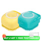 2-in-1 Dog & Cat Bathing Brush – Soft Silicone Massage Brush with Shampoo Dispenser