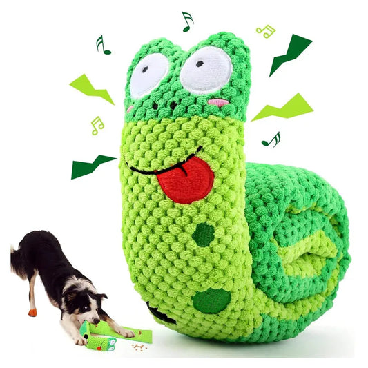 Dog Puzzle Feeder – Interactive Plush Squeaky Toy with Hidden Treats