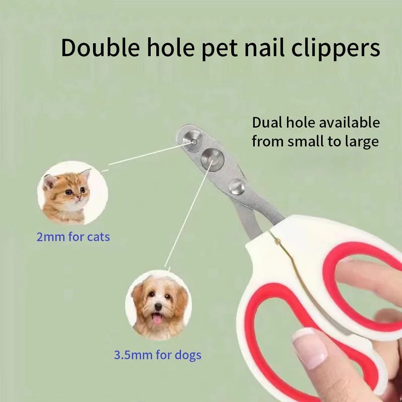 Professional Stainless Steel Pet Nail Clippers – Dog & Cat Claw Trimmer for Small Pets